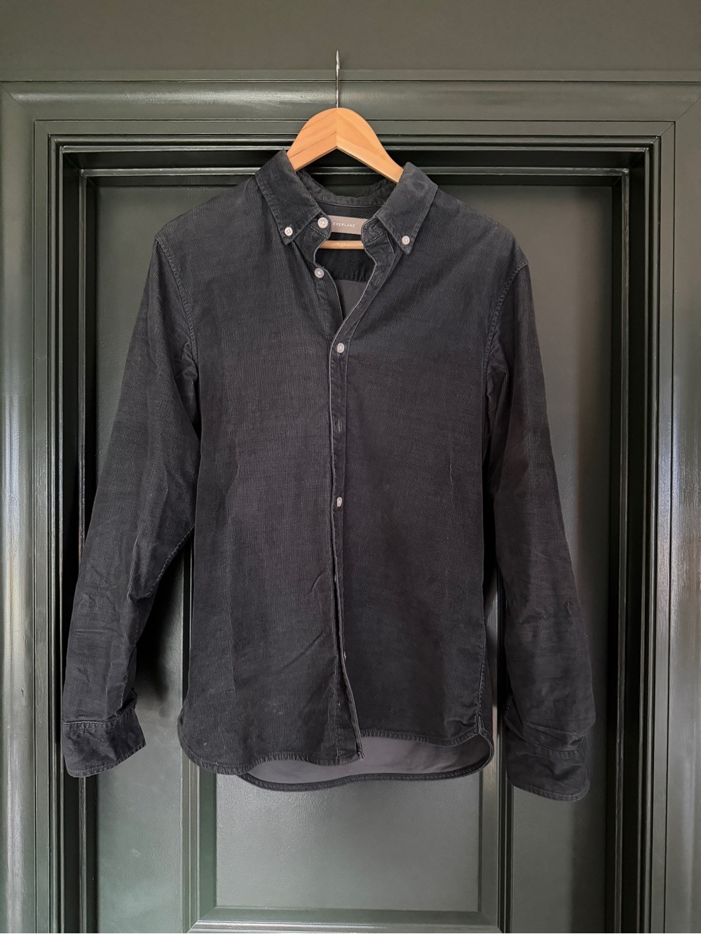 Everlane Gray Corduroy Button-Down Shirt